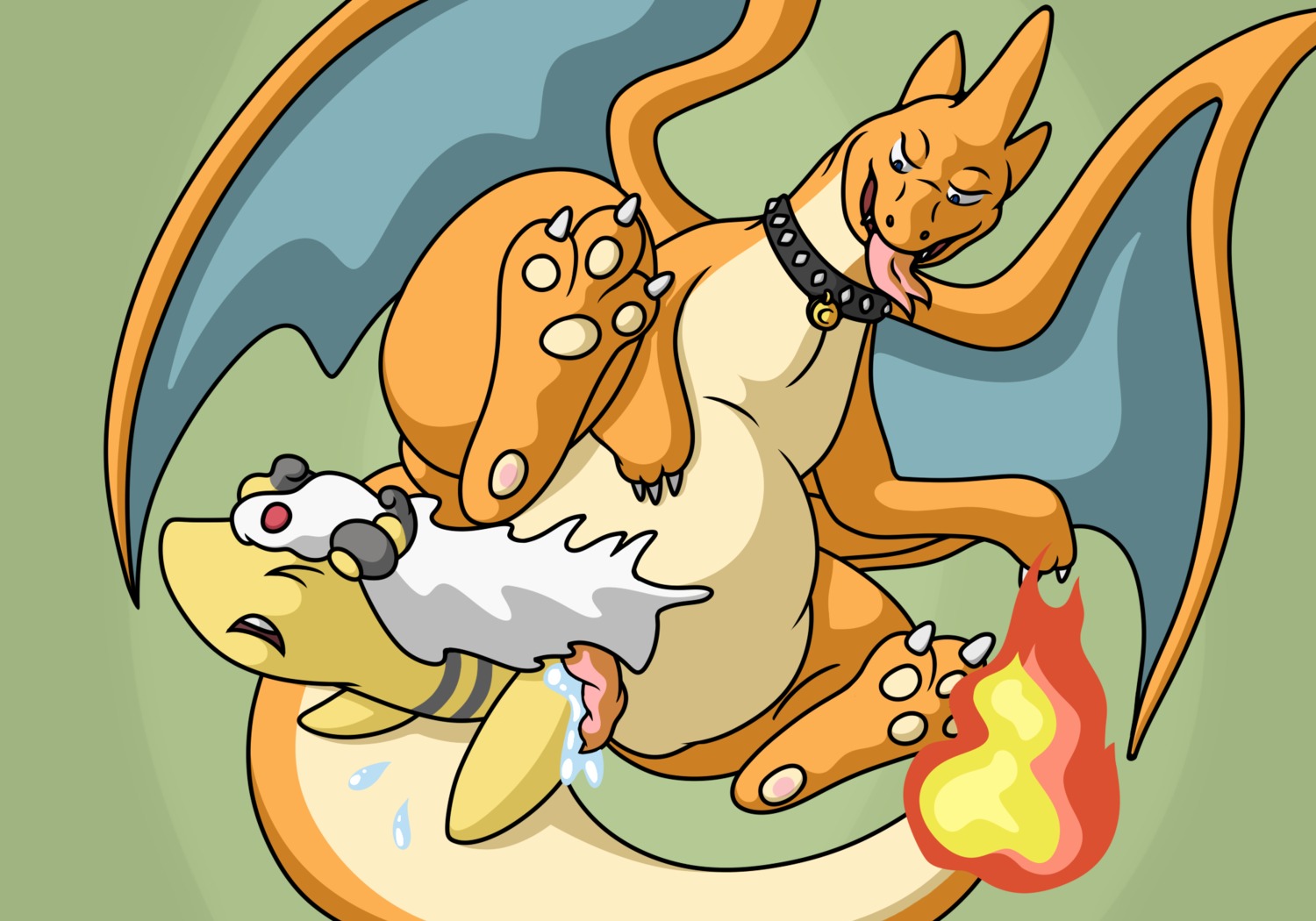 3_fingers 3_toes :d ambiguous_gender anal anal_penetration anal_vore anonymous_artist anus anus_holding_torso bald butt charem charem_(artist) claws collar d: dragon duo e621 fan_character featureless_crotch feet feet_first feral feral_on_feral fingers fire generation_6_pokemon genitals grey_body grey_skin hair happy hi_res lizard long_hair looking_down male mega_ampharos mega_charizard mega_charizard_y mega_evolution membrane_(anatomy) membranous_wings mythological_creature mythological_scalie mythology nintendo nude on_top open_mouth orange_body orange_skin orgasm pawpads paws penetration penis pink_body pink_penis pink_skin pippuri pokemon pokemon_(species) presenting presenting_hindquarters raised_arm raised_leg reptile scalie sharp_teeth slightly_chubby smile tail tan_body tan_skin teeth tekayos toe_claws toes vore white_hair wings yellow_body yellow_nose yellow_skin