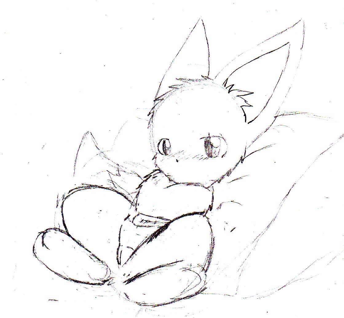 eevee female female_only feral fur furry monochrome nintendo pok&eacute;mon_(species) pokemon pokemon_(species) rule34 solo tail
