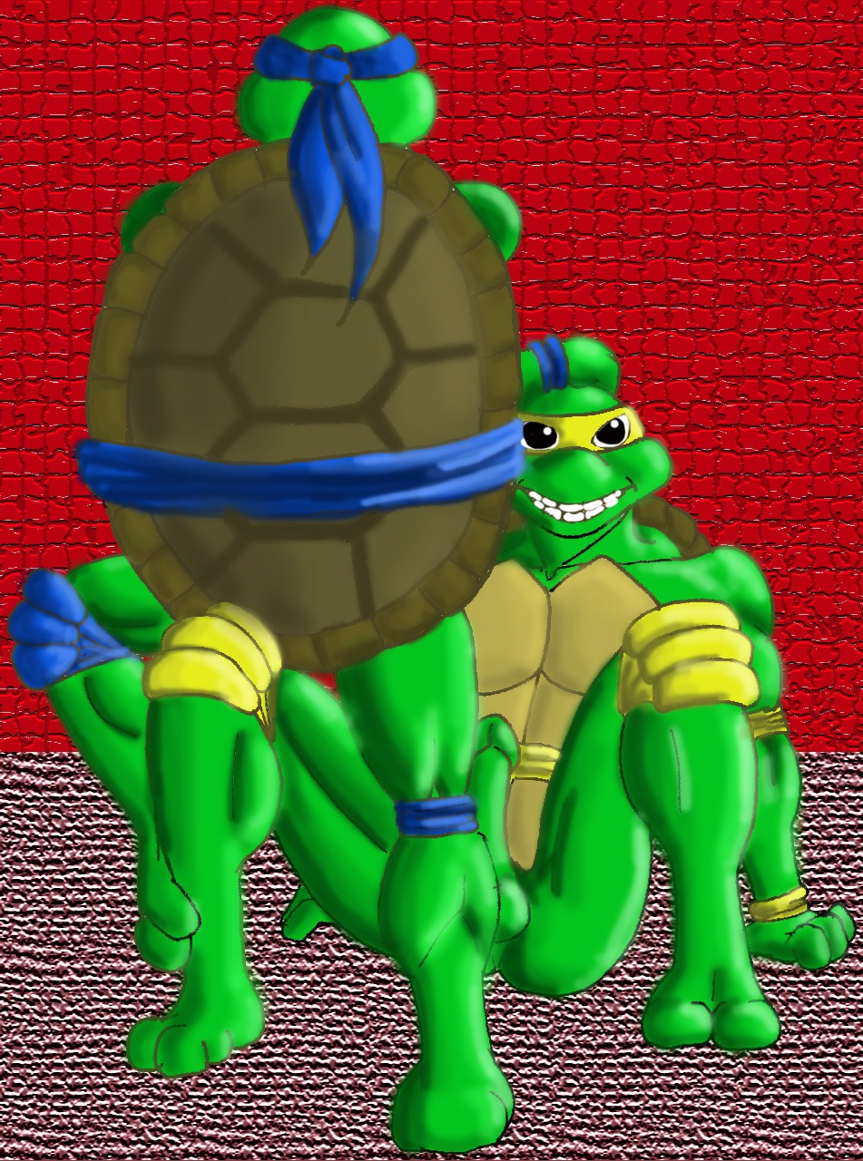anthro cutterfl incest leonardo male male_only michelangelo reptile rule34 scalie tagme teenage_mutant_ninja_turtles turtle yaoi