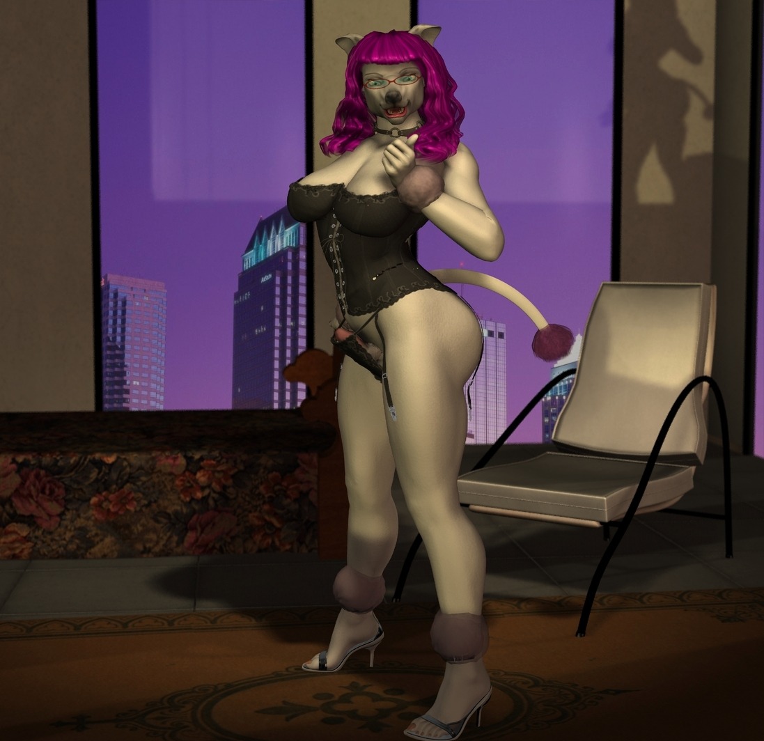 3d_(artwork) anthro big_breasts breasts canid canine canis digital_media_(artwork) domestic_dog e621 erection fur genitals gynomorph hair intersex looking_at_viewer mammal muscular muscular_anthro muscular_gynomorph muscular_intersex nude penis poodle short_hair solo tail thick_thighs vic34677 wide_hips