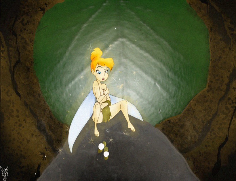 1girls disney disney_fairies fairy female female_only neverland peter_pan_(disney) rule34 solo tagme tinker_bell