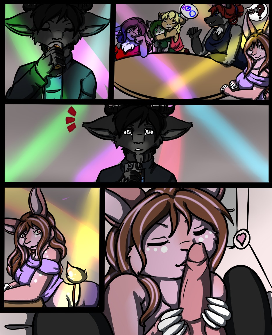 bar_emanata comic duo e621 emanata erection eyes_closed female genitals group heart_symbol highlights_(coloring) lagomorph leporid lipidro male mammal oriondreams penis rabbit ranna_johnson sabine