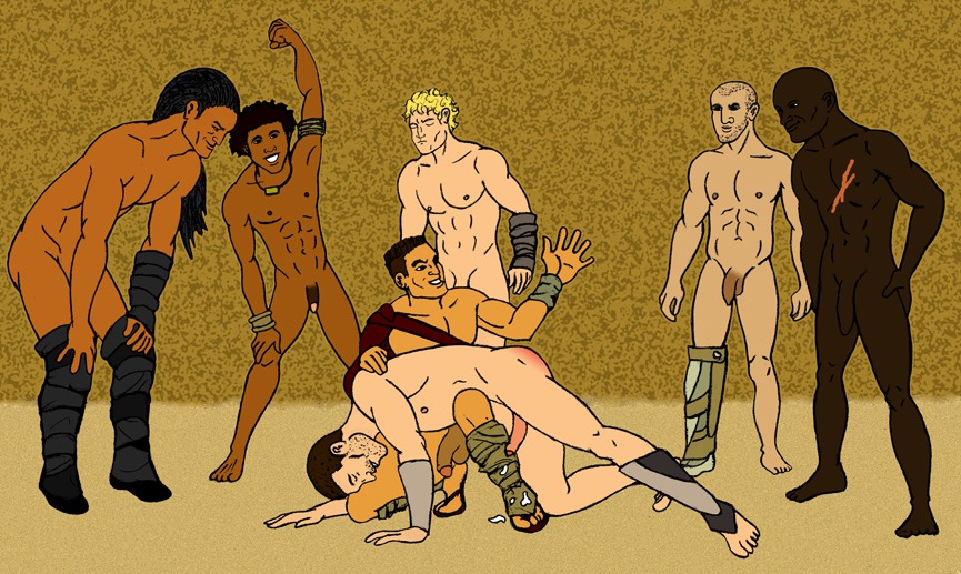 7boys abs armband asher asher_(spartacus_series) asian_male bald barca_(spartacus_series) beard_stubble black_hair blonde_hair bracer brown_hair brown_skin buzz_cut crixus crixus_(spartacus_series) dark-skinned_male dark_penis dark_skin erect_while_spanked erection facial_hair flaccid flaccid_penis flat_colors foreskin gay half-erect handsfree_cum human leg_cast long-haired_male long_foreskin long_hair male male/male male_nipples male_only masculine_male muscles muscular muscular_male naked_footwear necklace nipples oenomaus oenomaus_(spartacus_series) partially_retracted_foreskin pecs penis penis_size_difference pietros pietros_(spartacus_series) punishment punishment_spanking raised_fist retracted_foreskin rule34 scar scruffy_beard shaved_crotch shaved_head shin_guard short_hair smooth_penis spank_mark spanking spartacus spartacus:_blood_and_sand spartacus_(spartacus_series) tan_skin tranetrax uncircumcised uncut unretracted_foreskin varro varro_(spartacus_series) varror_(spartacus_series) yaoi
