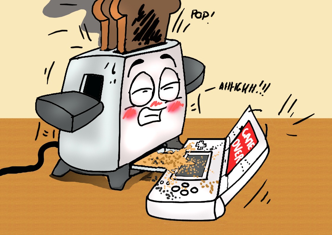 1other ambiguous_gender animate_inanimate blush brave_little_toaster crumbs inanimate nintendo_ds rule34 screaming smoke tagme toaster what