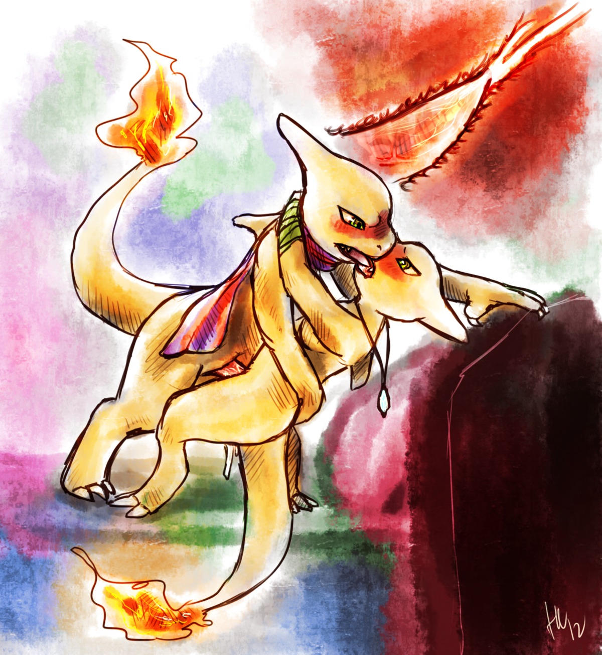 2012 charmeleon female haychel male nintendo penetration pokemon pussy rule34 straight vaginal_penetration