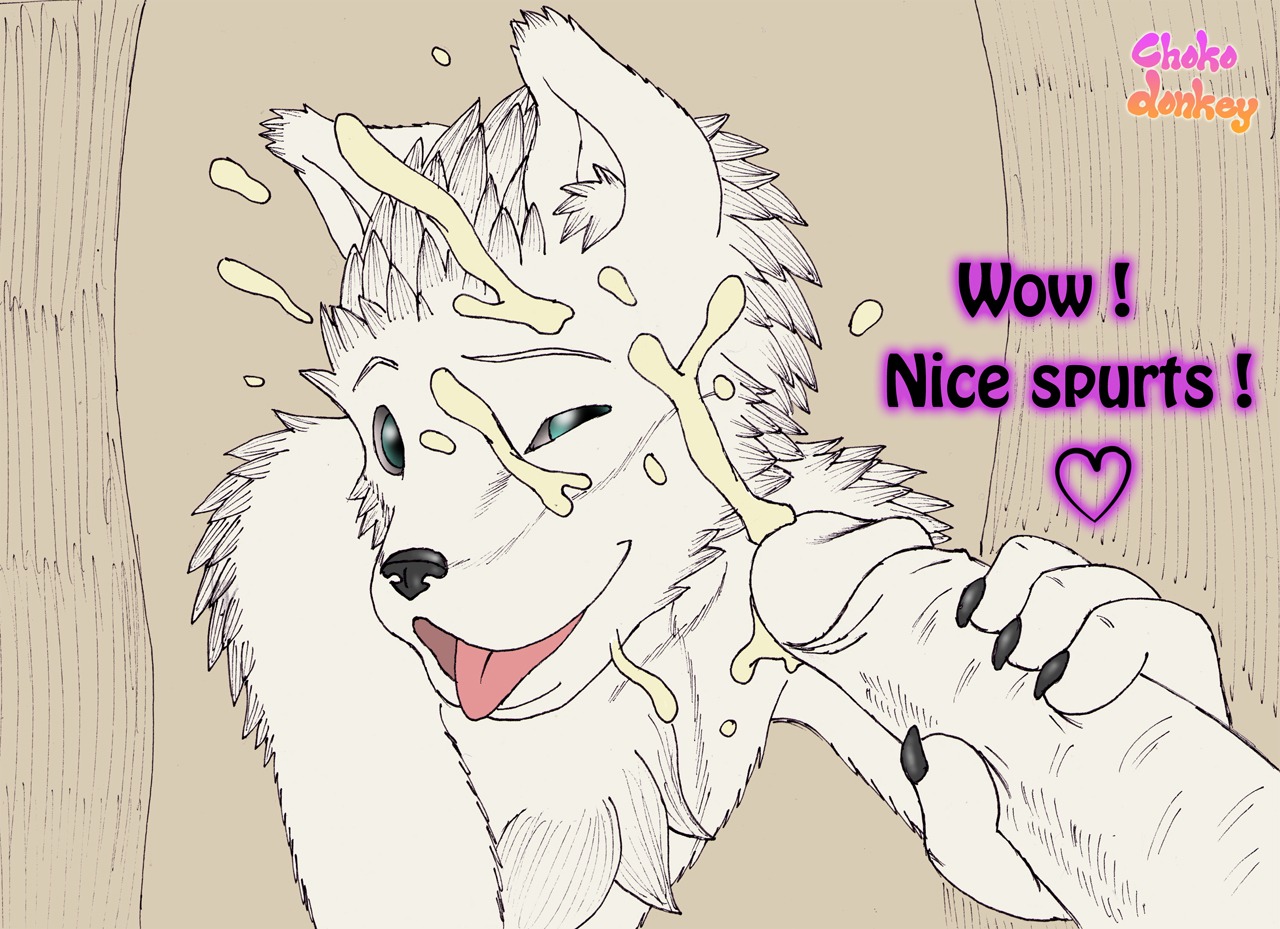 anthro asinus big_penis black_nose blue_eyes bodily_fluids canid canine canis child chokodonkey comic conditional_dnp cum cum_on_face cumshot dialogue disembodied_penis donkey duo e621 ejaculation english_text equid equine erection foreskin fur genital_fluids genitals humanoid_genitalia humanoid_penis long_penis male male/male mammal open_mouth orgasm penis penis_grab retracted_foreskin sex small_but_hung solo_focus text tongue tongue_out unavailable_at_source white_body white_fur wolf young