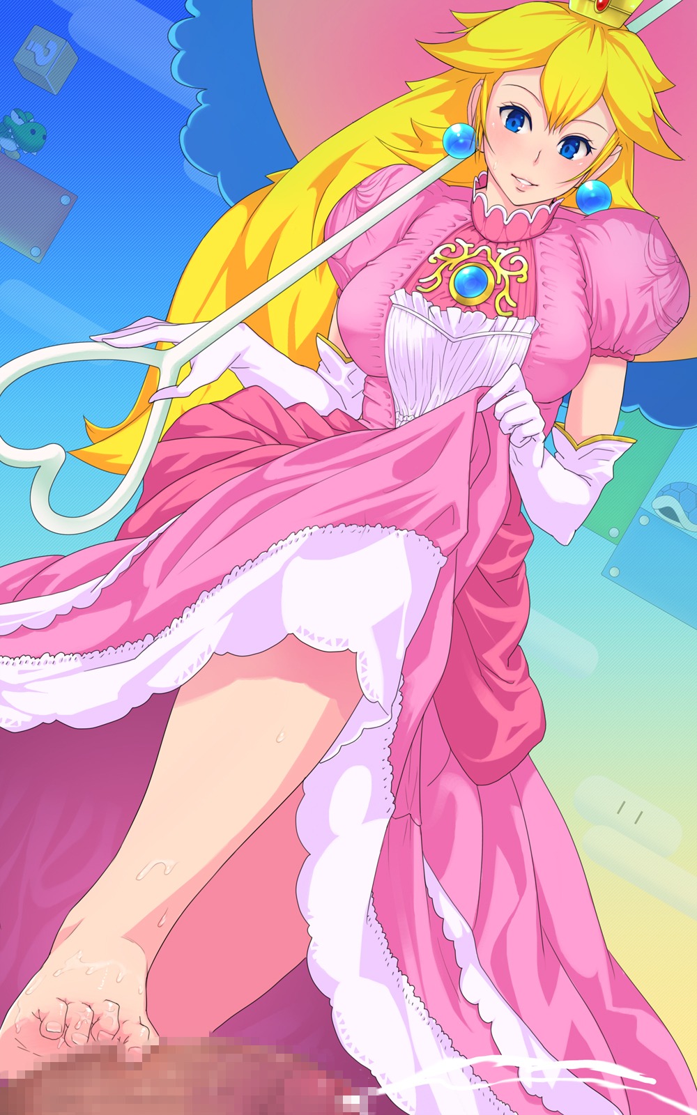 censored female mario mario_(series) nintendo pink_doragon princess_peach rule34 super_mario_bros. tagme