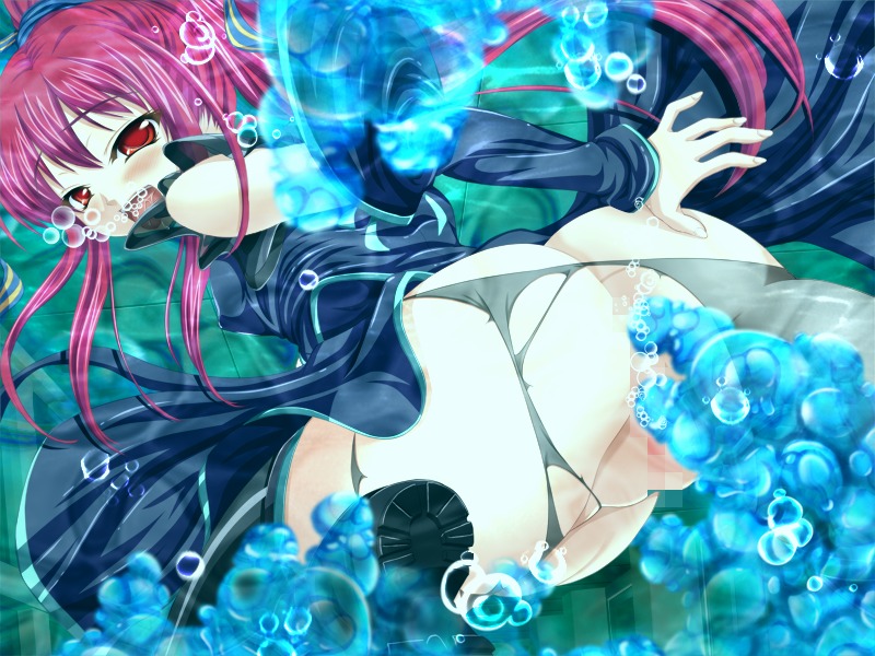air_bubbles censored female female_focus pregnant ripped_clothing ripped_pantyhose rule34 tagme underwater underwater_sex
