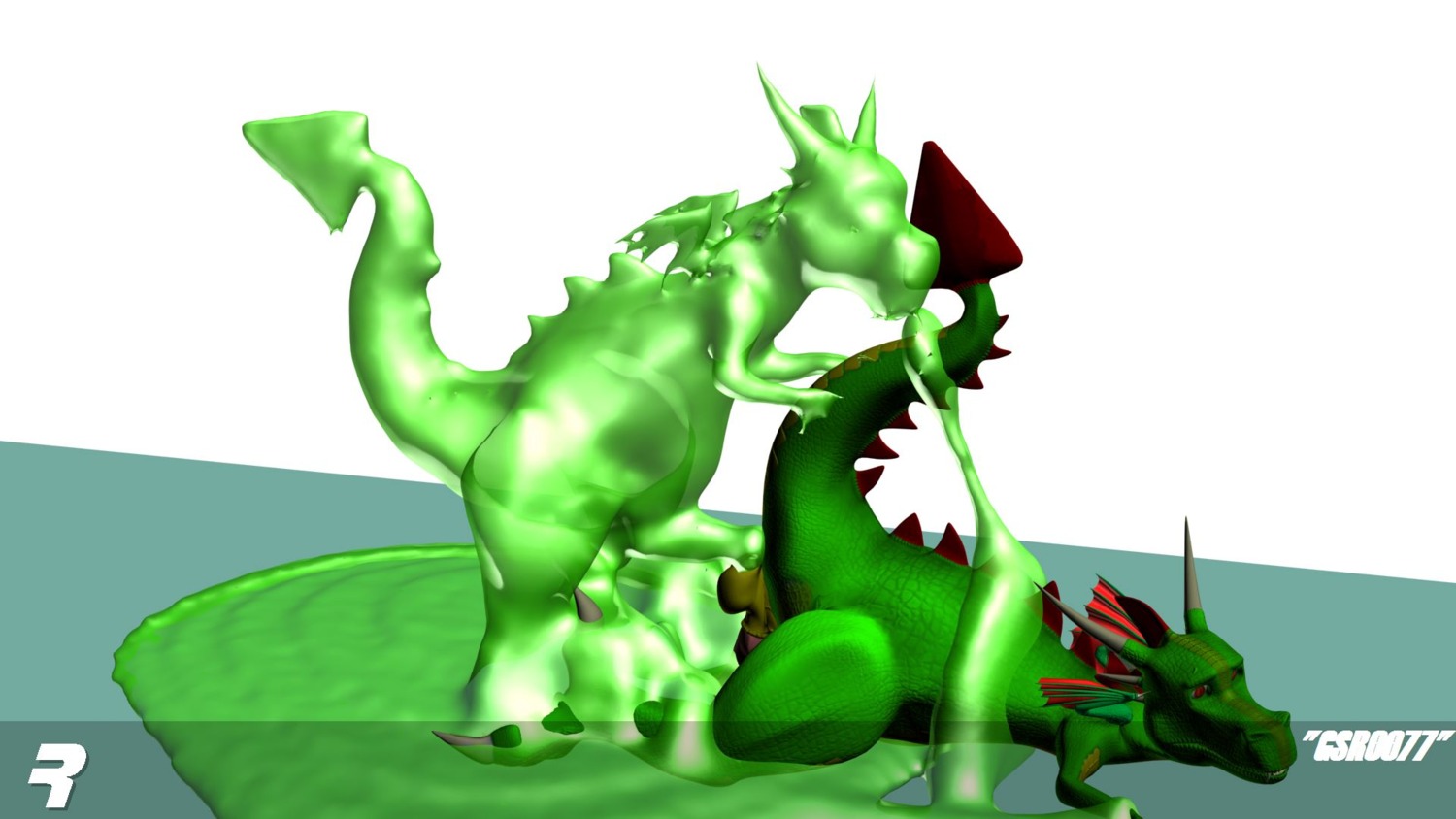 16:9 2013 3d_(artwork) anal balls claws digital_media_(artwork) dragon duo e621 erection european_mythology feral from_behind_position genitals goo_creature green_body green_scales hi_res horn male male/male male_penetrated male_penetrating male_penetrating_male membrane_(anatomy) membranous_wings mythological_creature mythological_scalie mythology penetration penis raised_tail rangarig rangarig_rex red_eyes scales scalie sex small_wings tail unfinished western_dragon widescreen wings