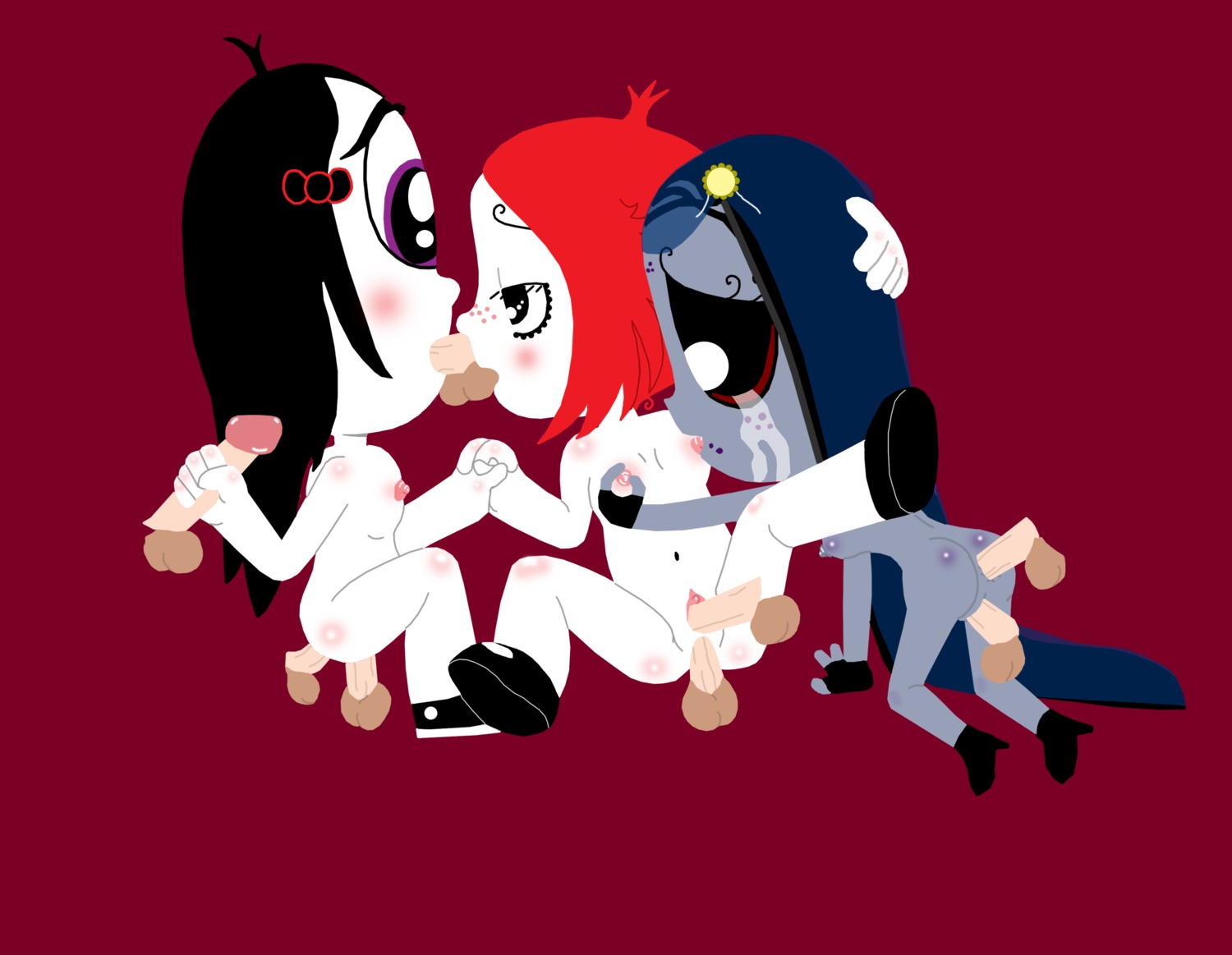 banshee buggery color cyclops fellatio female handjob human interspecies iris_(ruby_gloom) male misery_(ruby_gloom) multiple_females multiple_males oral pussy ruby_gloom ruby_gloom_(franchise) rule34 sex straight vaginal_penetration yuri