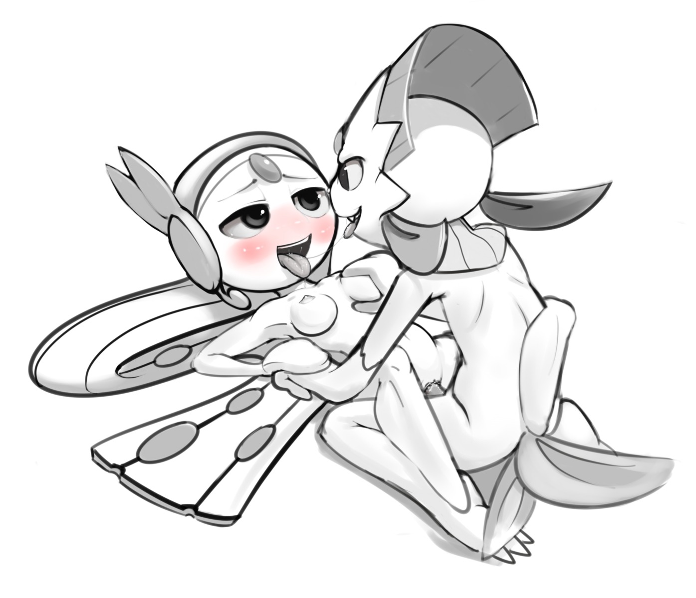 anthro blush bodily_fluids breasts digital_media_(artwork) duo e621 erection eye_contact female female_penetrated from_front_position generation_4_pokemon generation_5_pokemon genital_fluids genitals greyscale hair hi_res humanoid humanoid_on_anthro legendary_pokemon long_hair looking_at_another lying male male/female male_penetrating male_penetrating_female mammal meloetta meloetta_(aria_form) missionary_position monochrome mustelid nintendo nude on_back penetration penile penile_penetration penis penis_in_vagina pokemon pokemon_(species) sex spot_color spread_legs spreading theboogie vaginal vaginal_fluids vaginal_penetration vulva weavile