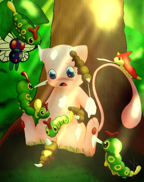 animal_genitalia arthropod arti4000 butterfree caterpie feline female feral insects legendary_pokemon mew nintendo pokemon pokemon_(species) pokemon_rgby pokemon_rse rule34 straight_hair tail weedle wurmple