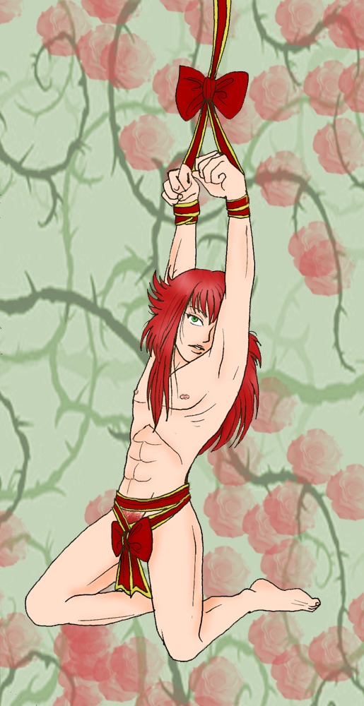1boy bondage femboy kurama_(yu_yu_hakusho) male male_only rule34 solo tagme toned toned_male yaoi yu_yu_hakusho