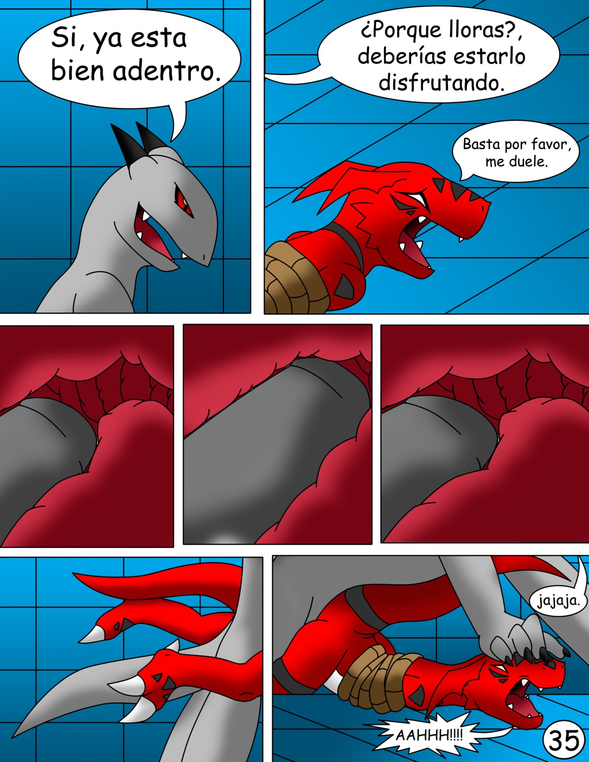 absurd_res adolescent age_difference anal anal_penetration anthro bandai_namco begging begging_for_mercy bodily_fluids claws comic crying dialogue digimon digimon_(species) digital_media_(artwork) dominant dragon duo e621 erection explicitly_stated_nonconsent eyes_closed forced genitals guilmon hector21314 hi_res larger_dom male male/male male_penetrated male_penetrating male_penetrating_male multiple_scenes mythological_creature mythological_scalie mythology nude open_mouth penetration penis rape red_eyes reptile scalie sex size_difference spanish_text tail tears text thick_penis toe_claws translated violence young