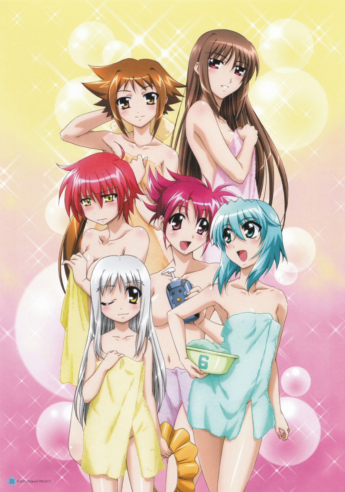 cinque deed dieci female lyrical_nanoha mahou_shoujo_lyrical_nanoha_strikers nove nude numbers_(nanoha) okuda_yasuhiro rule34 sein tagme towel wendi