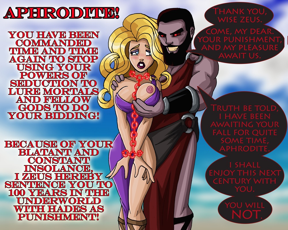1boy 1girls aphrodite aphrodite_(greek_mythology) areola bondage boomerjp bound captured captured_villainess clothed comic damsel_in_distress defeated defeated_villainess deity dialogue domination embarrassed english_text enslaved enslaved_goddess female femsub forced forced_exposure forced_submission goddess greek_mythology hades_(mythology) helpless humiliation imminent_rape kidnapped male maledom mythology panels peril prisoner public_domain punishment restrained rule34 sad sad_sub scared sex_slave slave slave_girl speech_bubble story submissive submissive_female taunting text uncomfortable unhappy unhappy_female villainess worried