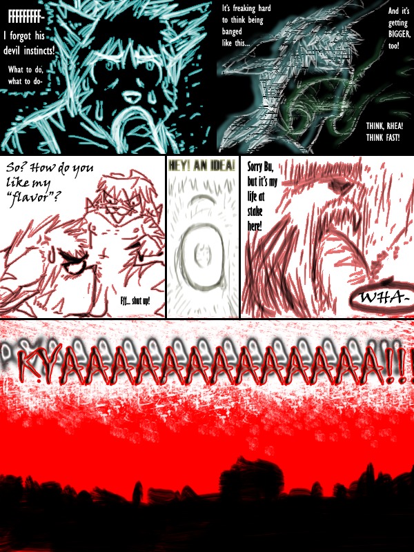 3:4 anthro buwaro_elexion clothed clothing comic deep_throat demon duo e621 english_text erection fangs fellatio female female_penetrated foreskin genitals humanoid_genitalia humanoid_penis jakkai male male/female male_penetrating male_penetrating_female oral oral_penetration ouch pain penetration penile penis penis_bite retracted_foreskin rhea_snaketail sex slightly_damned teeth text yellowpower