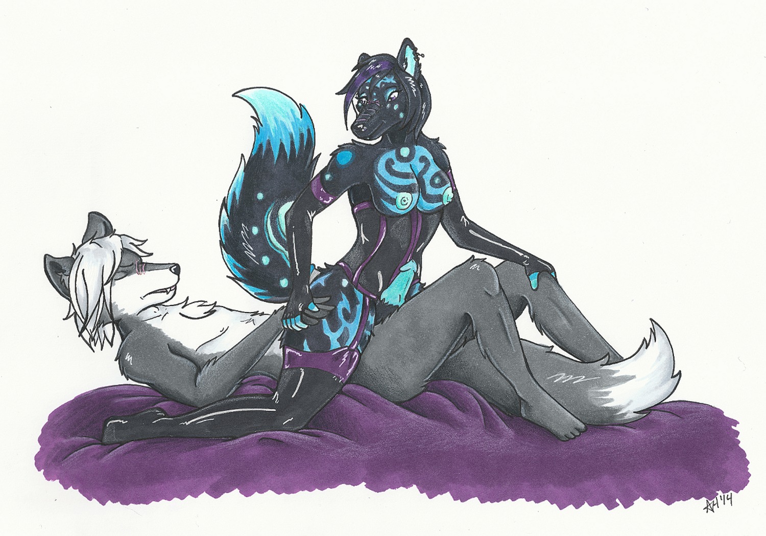 anthro breasts canid canine canis clothing domestic_dog dragonmelde duo e621 elounziphora erection fox genitals gynomorph gynomorph/male gynomorph_on_top gynomorph_penetrated hi_res husky intersex intersex/male intersex_on_top intersex_penetrated latex lingerie male male_on_bottom male_penetrating male_penetrating_gynomorph male_penetrating_intersex mammal nipples nordic_sled_dog on_bottom on_top penetration penis piercing reverse_cowgirl_position scar sex spitz stealththefox tattoo