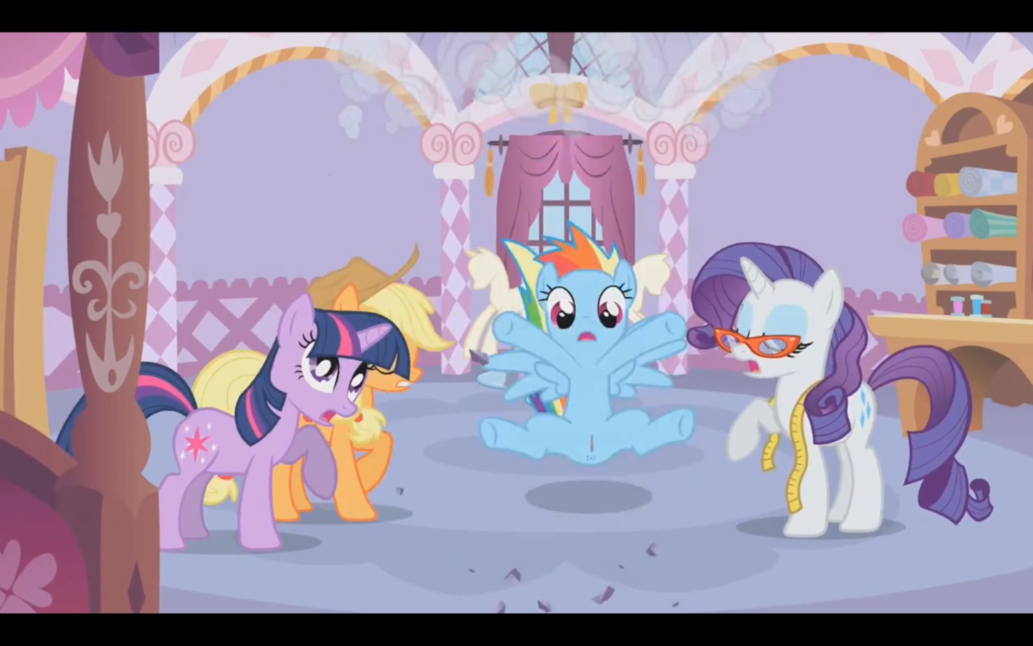 applejack_(mlp) blue_fur earth_pony equine female feral friendship_is_magic fur hasbro horse my_little_pony mythological_creature mythological_equine mythology orange_fur pegasus pony purple_fur purple_hair rainbow_dash_(mlp) rarity_(mlp) rule34 smooth_skin twilight_sparkle_(mlp) unicorn white_fur