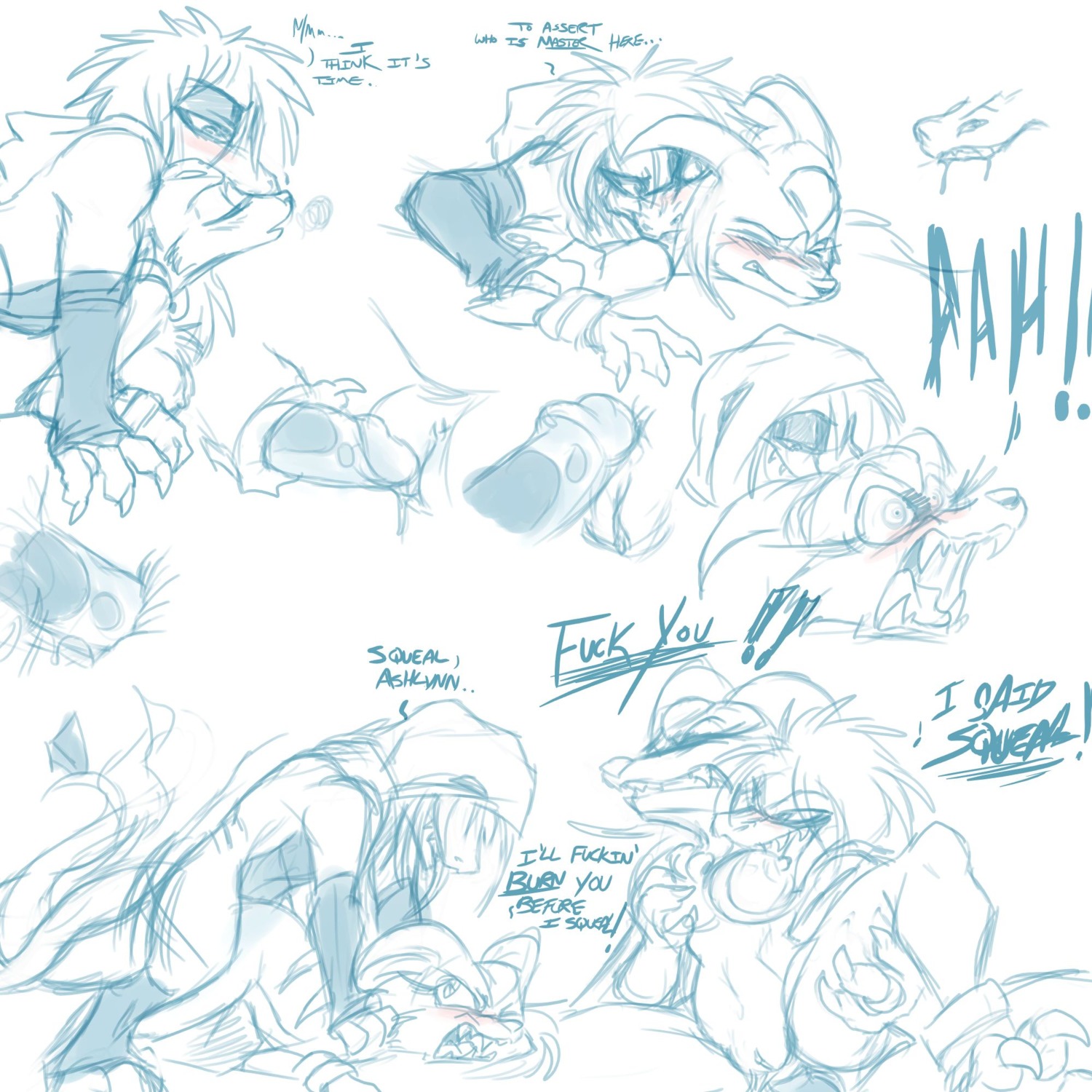 anthro canine female furry houndoom husband hybrid lizard male mel_the_hybrid pokemon ring rule34 scalie scrafty straight wife
