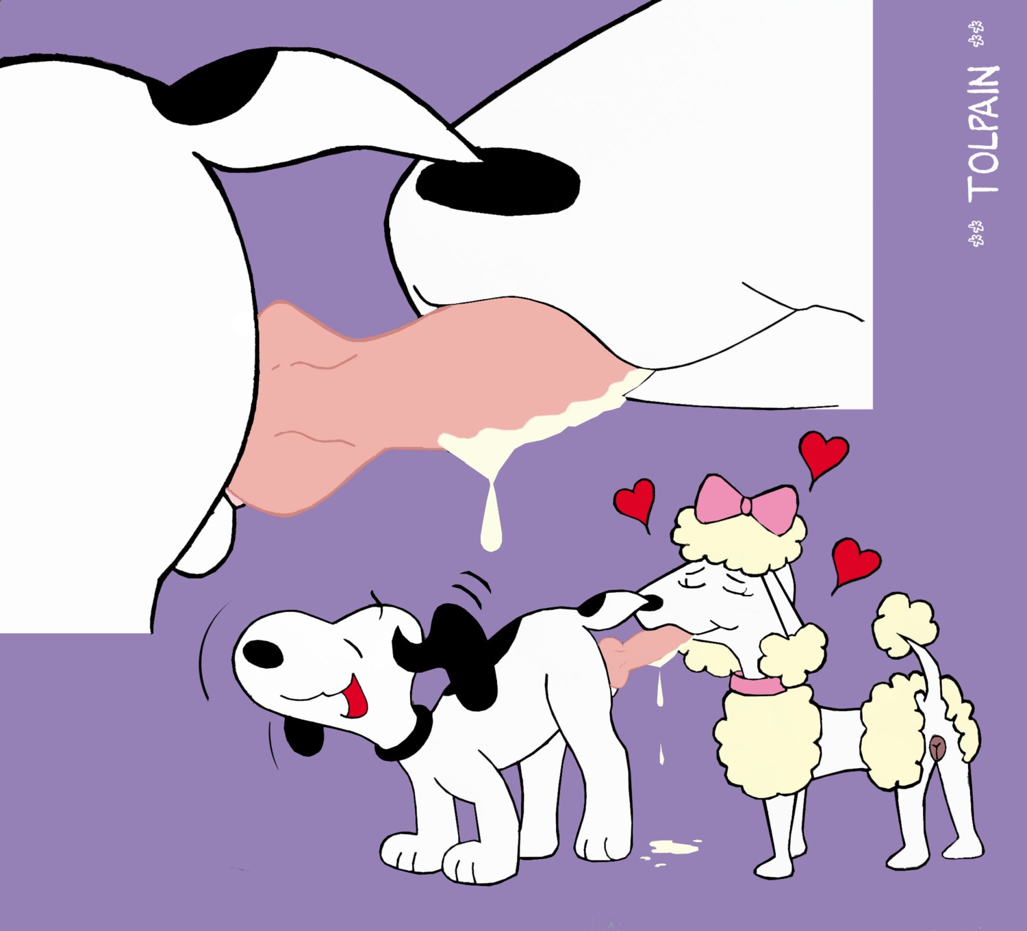 animal_genitalia animal_penis animal_vulva beagle bodily_fluids canid canine canine_genitalia canine_penis canine_vulva canis cum cum_in_mouth cum_inside domestic_dog duo e621 erection eyes_closed fellatio female female_penetrated feral genital_fluids genitals hi_res hunting_dog male male/female male_penetrating male_penetrating_female mammal open_mouth oral oral_penetration peanuts_(comic) penetration penile penis poodle scent_hound sex snoopy tail tolpain vulva