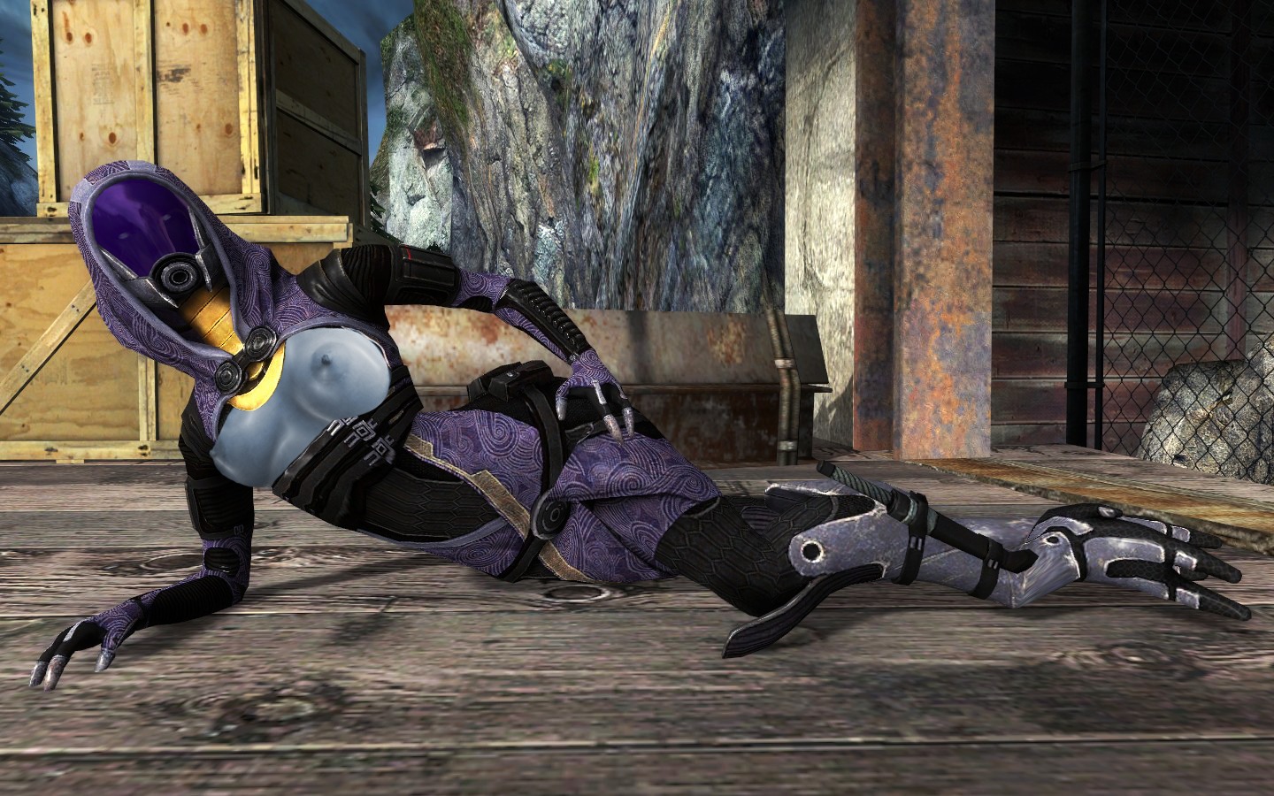 1girls 3d alien alien_girl breasts female female_only garry's_mod mass_effect quarian rule34 solo tali'zorah_nar_rayya warlord422
