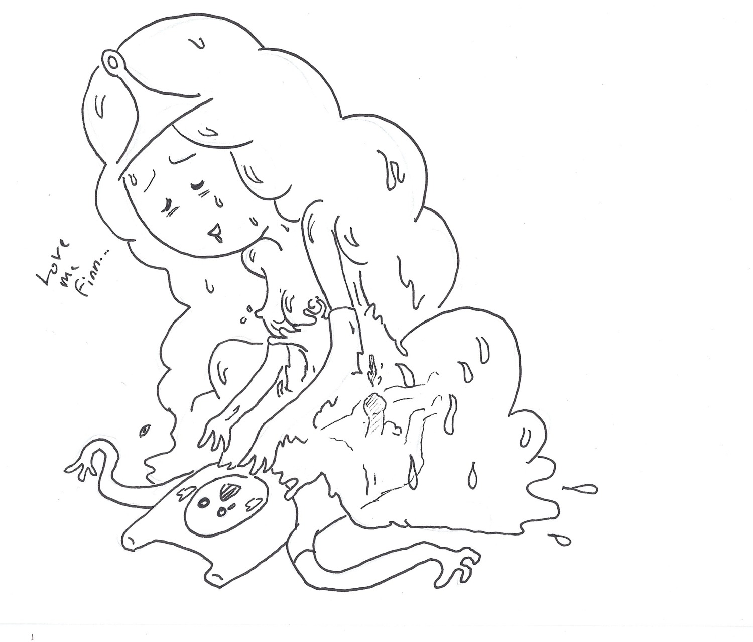 adventure_time female finn_the_human rule34 slime_princess straight_hair tagme