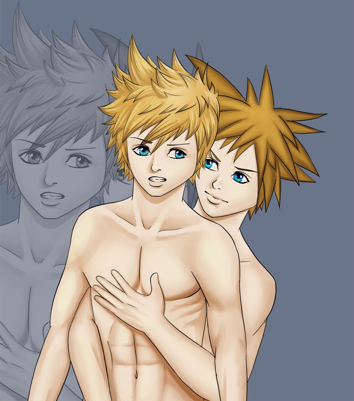 gay kingdom_hearts male male_only roxas rule34 sora sora_(kingdom_hearts) tagme yaoi