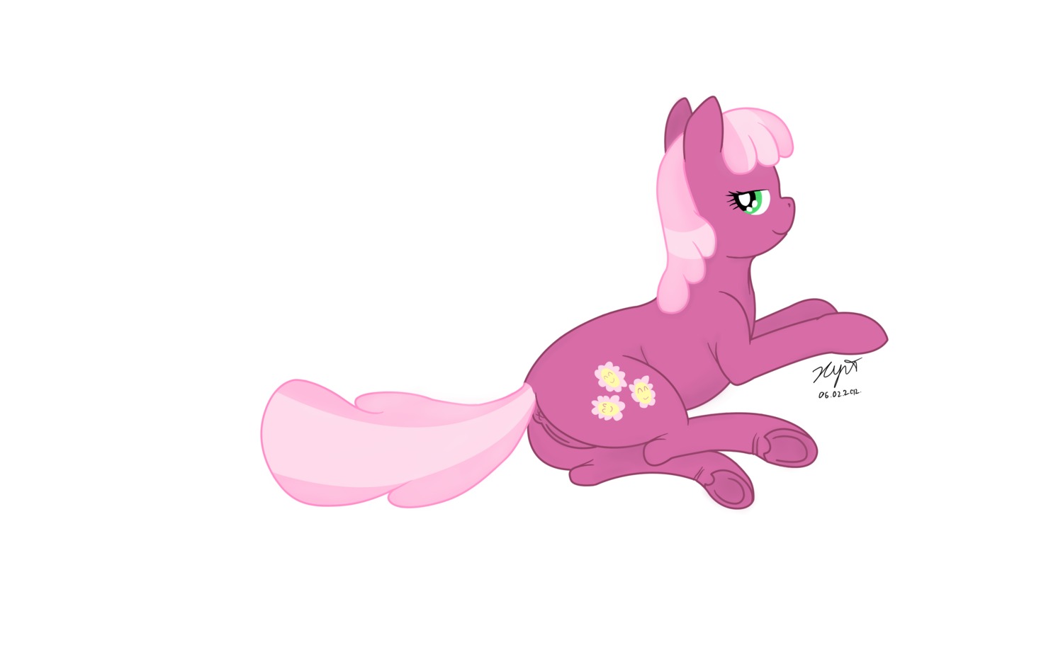 2012 absurd_res anus butt cheerilee_(mlp) cutie_mark e621 earth_pony equid equine female feral friendship_is_magic fur genitals green_eyes hair hasbro hi_res horse looking_back lying mammal multicolored_hair my_little_pony on_side pink_hair pony purple_body purple_fur simple_background solo two_tone_hair vulva white_background xyi
