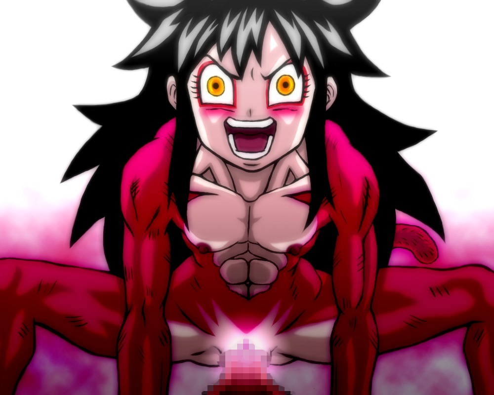 abs aged_up areolae black_hair breasts censored cowgirl_position dragon_ball dragon_ball_gt eyes_open eyes_wide_open female female_on_top female_penetrated long_hair nipples open_eyes open_mouth pan_(dragon_ball) red_fur red_tail rule34 saiyan_tail skinny skinny_female small_breasts super_saiyan super_saiyan_4 tail wide_eyed yellow_eyes
