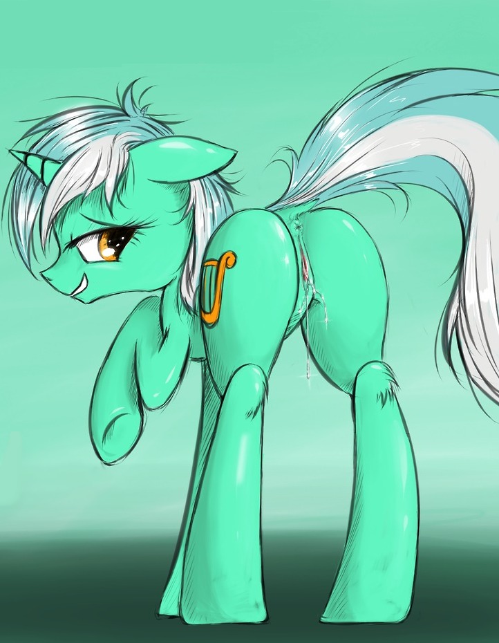 anus bodily_fluids butt cutie_mark digital_media_(artwork) e621 equid equine female feral friendship_is_magic genital_fluids genitals hasbro horn looking_at_viewer looking_back lyra_heartstrings_(mlp) madhotaru mammal my_little_pony mythological_creature mythological_equine mythology nude presenting presenting_hindquarters presenting_vulva quadruped shaded solo tail unicorn vaginal_fluids vulva yellow_eyes