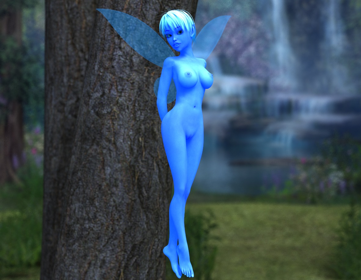 3d blue_skin female navi nintendo nude ocarina_of_time rule34 spike4072 straight_hair the_legend_of_zelda