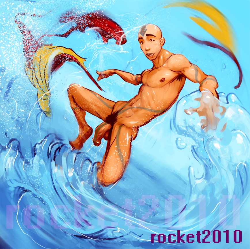 1boy aang air_nomad airbender_tattoo avatar_legends avatar_the_last_airbender bent_penis clothes_removed erect_nipples flaccid foreskin large_penis male male_only naked nipples penis pubic_hair rule34 smooth_skin solo surprised tattoos the_avatar uncircumcised uncut unretracted_foreskin water waterbending waves