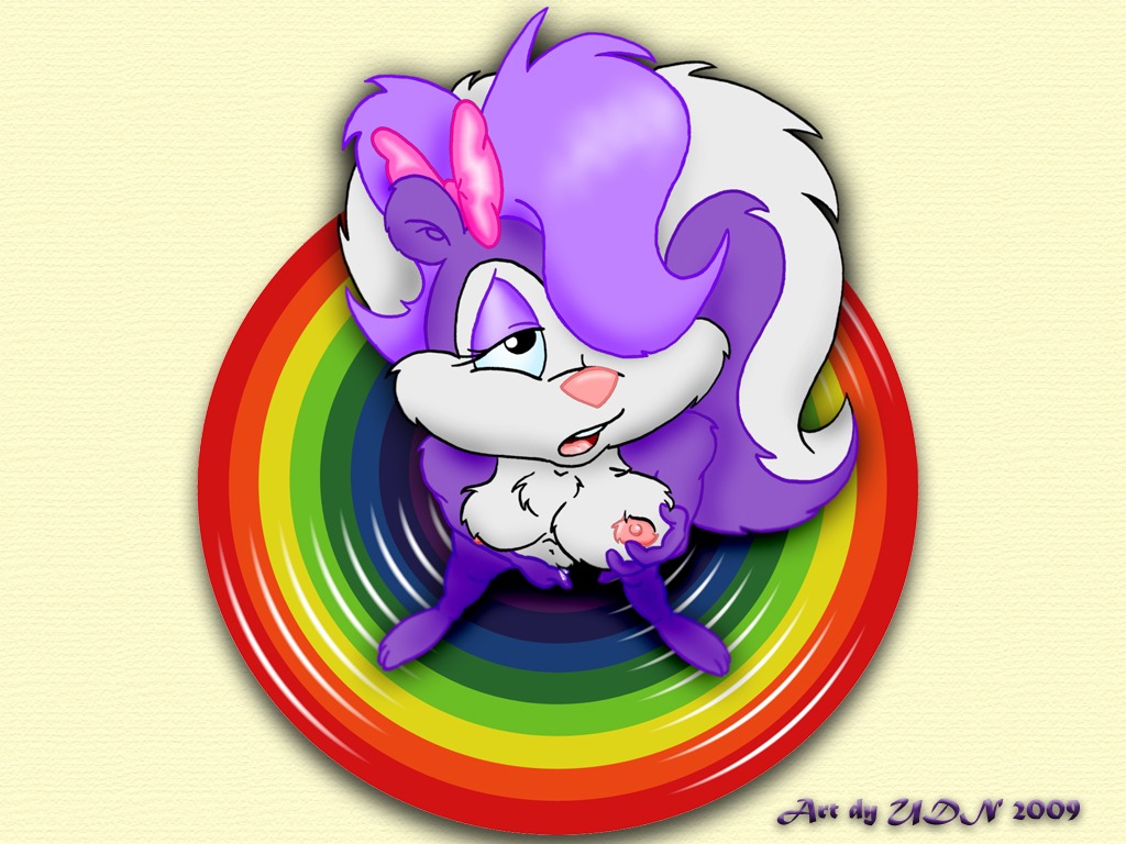 2009 above_view anthro breasts female female_only fifi_la_fume purple_fur rule34 skunk solo standing tagme tiny_toon_adventures udn