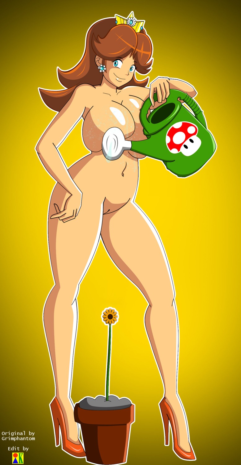 bad_censor censored covering_nipples daisy_(flower) female female_only grimphantom human mario_(series) nintendo princess_daisy rule34 solo straight_hair super_mario_bros. tagme
