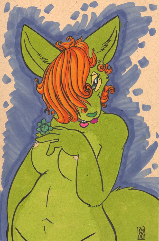 anthro breasts canid canine e621 female fox heart_symbol mammal nipples nude overweight overweight_anthro overweight_female pmoss pmoss_(character) slightly_chubby solo tail wide_hips