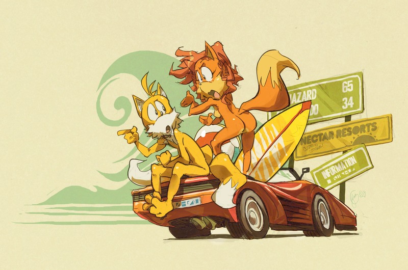 anthro archie_comics arguing ass breasts canine car color edtropolis female fiona_fox fox fur furry interspecies male nude rule34 sega sideboob sitting sonic_(series) sonic_the_hedgehog_(archie) sonic_the_hedgehog_(comics) sonic_the_hedgehog_(series) standing tagme tails tails_the_fox