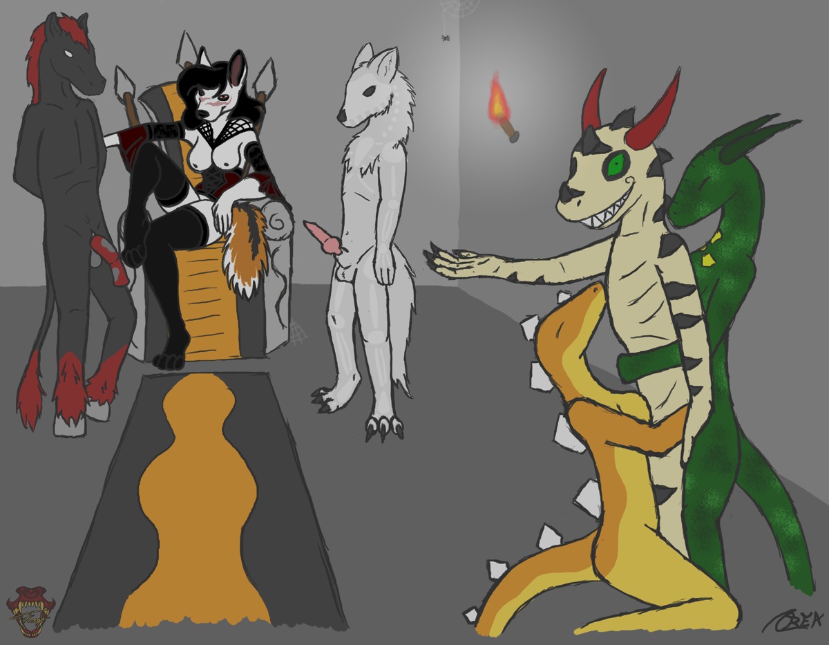 anthro balls breasts canine creature71 equine fangsofwhite female fur furry halloween horse lizard male nude rule34 scalie slave tail