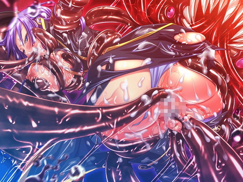 artist_request character_request cum female game_cg monster purple_hair rule34 teeth tentacle