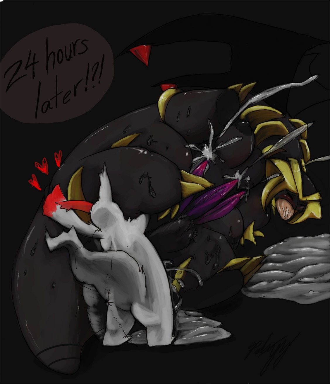 ass breasts color cum feral fur futanari giratina intersex interspecies male multi_genitalia multi_penis nintendo nipples nude pdxyz penis pok&eacute;mon_(species) pokemon pokemon_(species) rule34 sex size_difference tagme triphallia zangoose