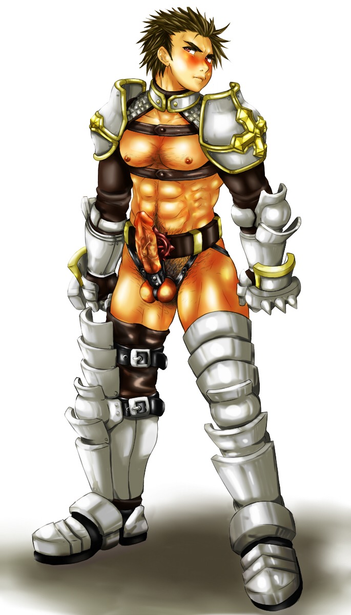 1boy abs armor balls bara bound_penis erection hato_mochi human lord_knight male male_only muscles muscular muscular_male partially_clothed penis pubic_hair ragnarok_online rule34 solo tagme testicles yaoi