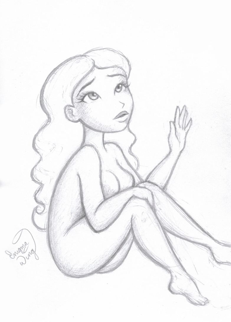breasts disney enigmawing female kim_possible medium_breasts monochrome rough_sketch rule34 straight_hair tagme tara_(kim_possible)