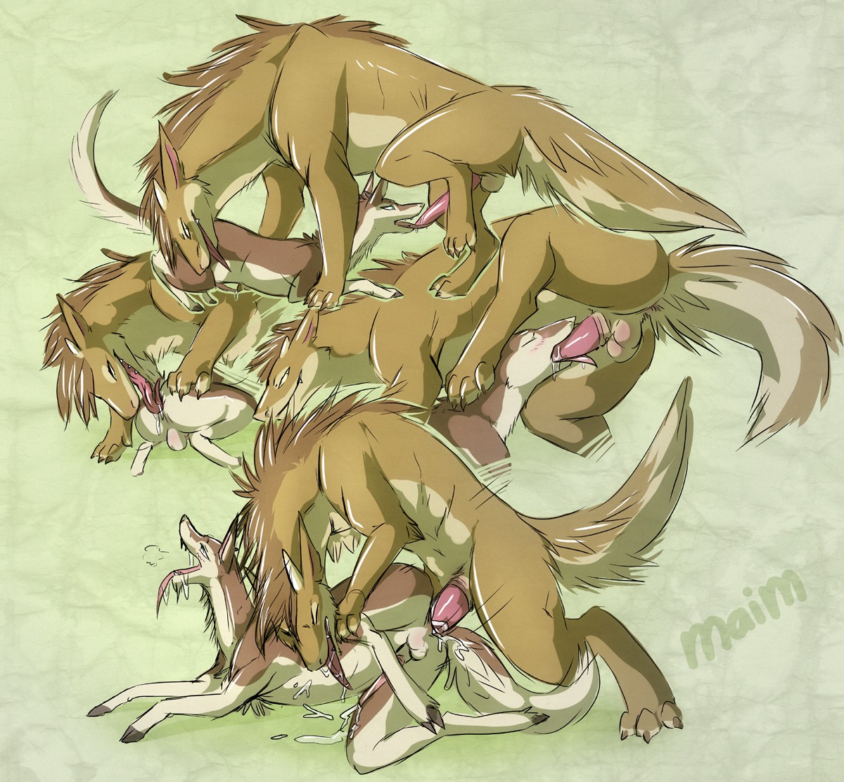 anal anal_sex anus balls cum feral feral_on_feral gay hooves horn maim male monster oral orgasm panting penetration penis rimming rule34 saliva tail tongue tongue_out