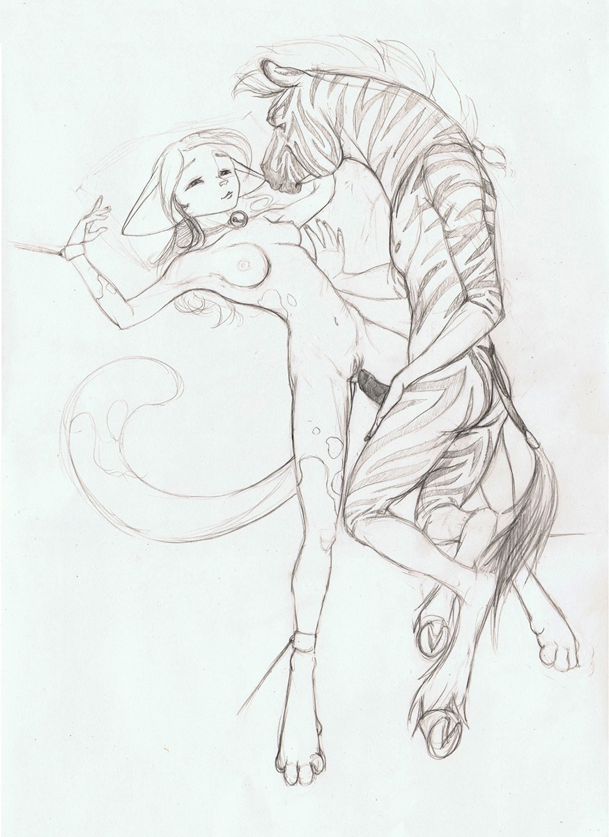 anthro bdsm bondage bound breasts collar domestic_cat dominant dominant_male duo e621 equid equine erection felid feline felis female genitals graphite_(artwork) greyscale hi_res kaeldu lying male male/female mammal monochrome nipples nude on_back penis quillu quillu_(character) sex sketch spread_legs spreading stripes submissive submissive_female tail traditional_media_(artwork) vaginal vulva zebra