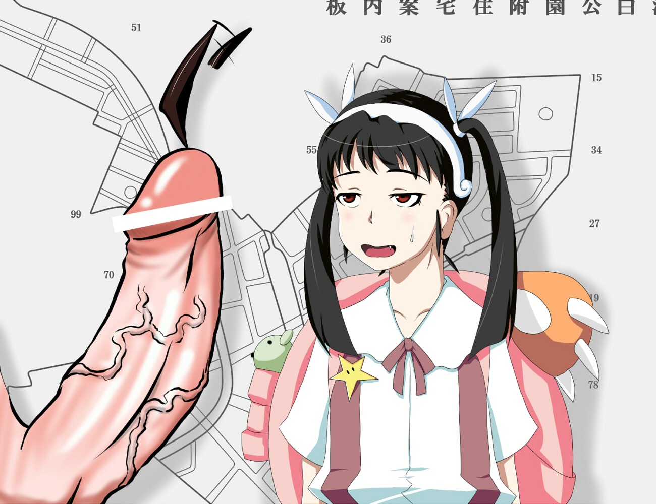 bakemonogatari censored female hachikuji_mayoi monogatari_(series) rule34 tagme