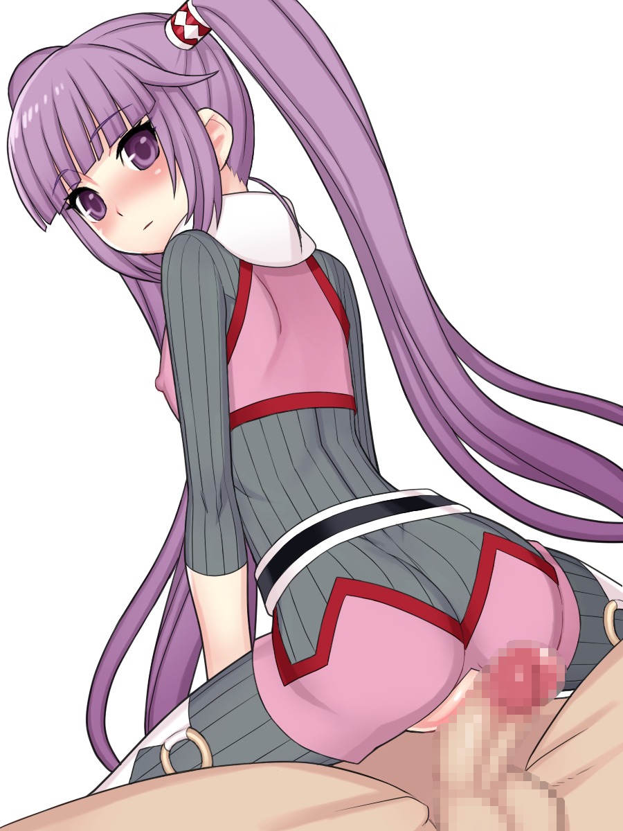 1girls bitter_sweet blush censored female highres long_hair male penis purple_eyes purple_hair rule34 sophie_(tales) tales_of_(series) tales_of_graces