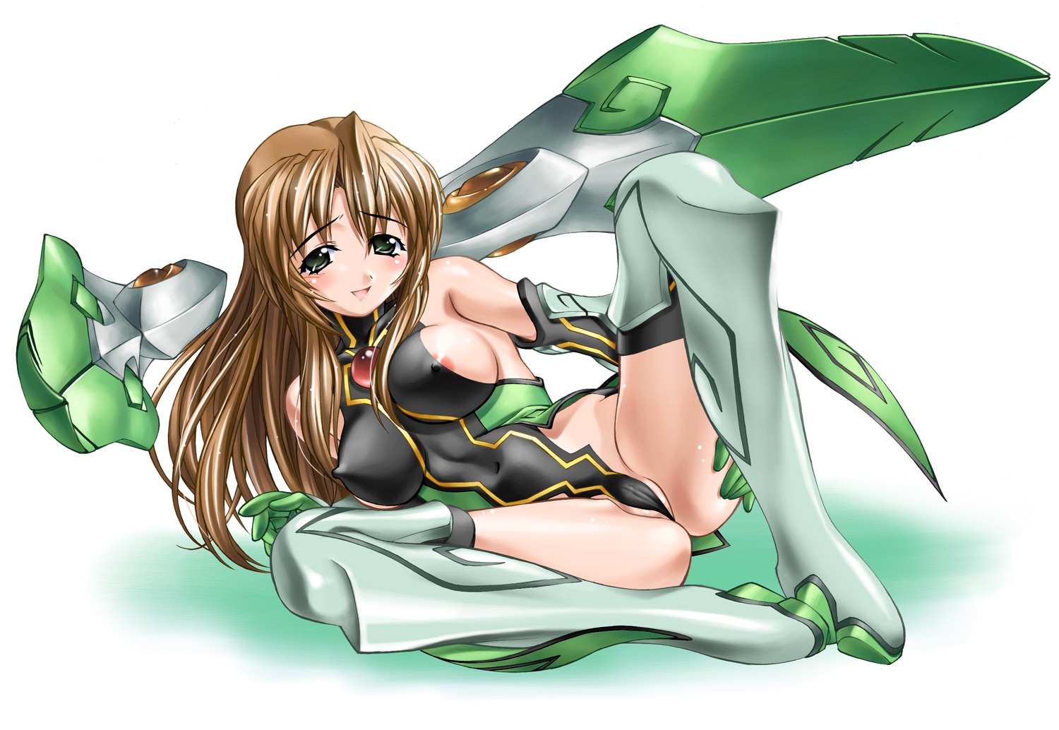 1girls areolae armor breasts cameltoe female pussy rule34 senjou_nanase solo spandex spread spread_legs yumeria