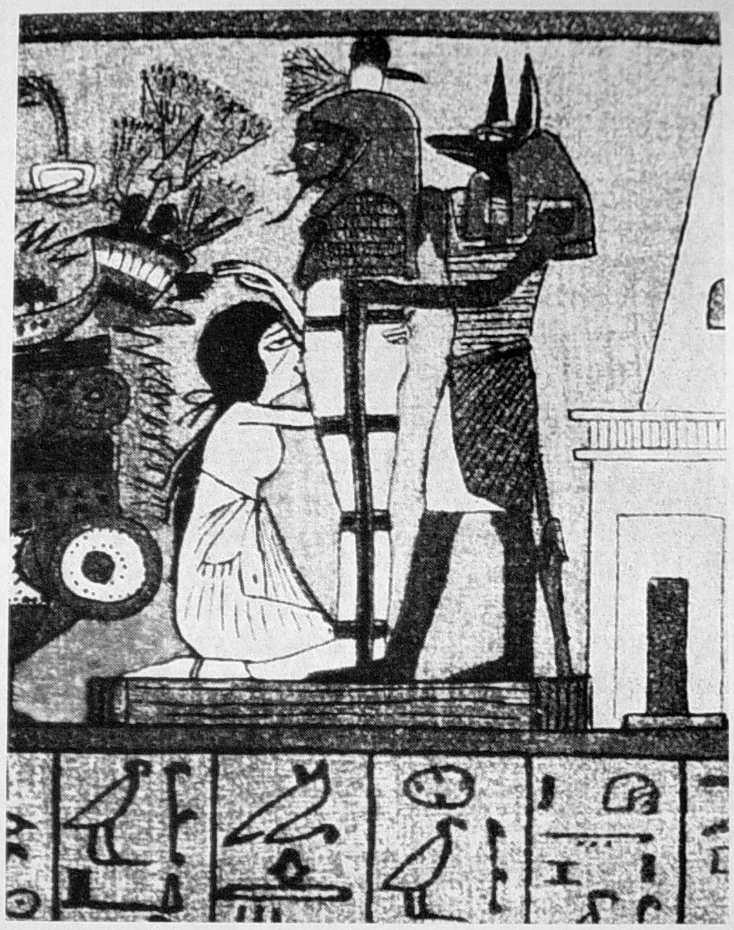2009 anubis deepthroat deepthroat_hug egyptian_mythology eye_contact fellatio female fine_art fine_art_parody isis isis_(egyptian_mythology) kneeling mythology no_artist oral osiris osiris_(egyptian_mythology) public_domain rule34
