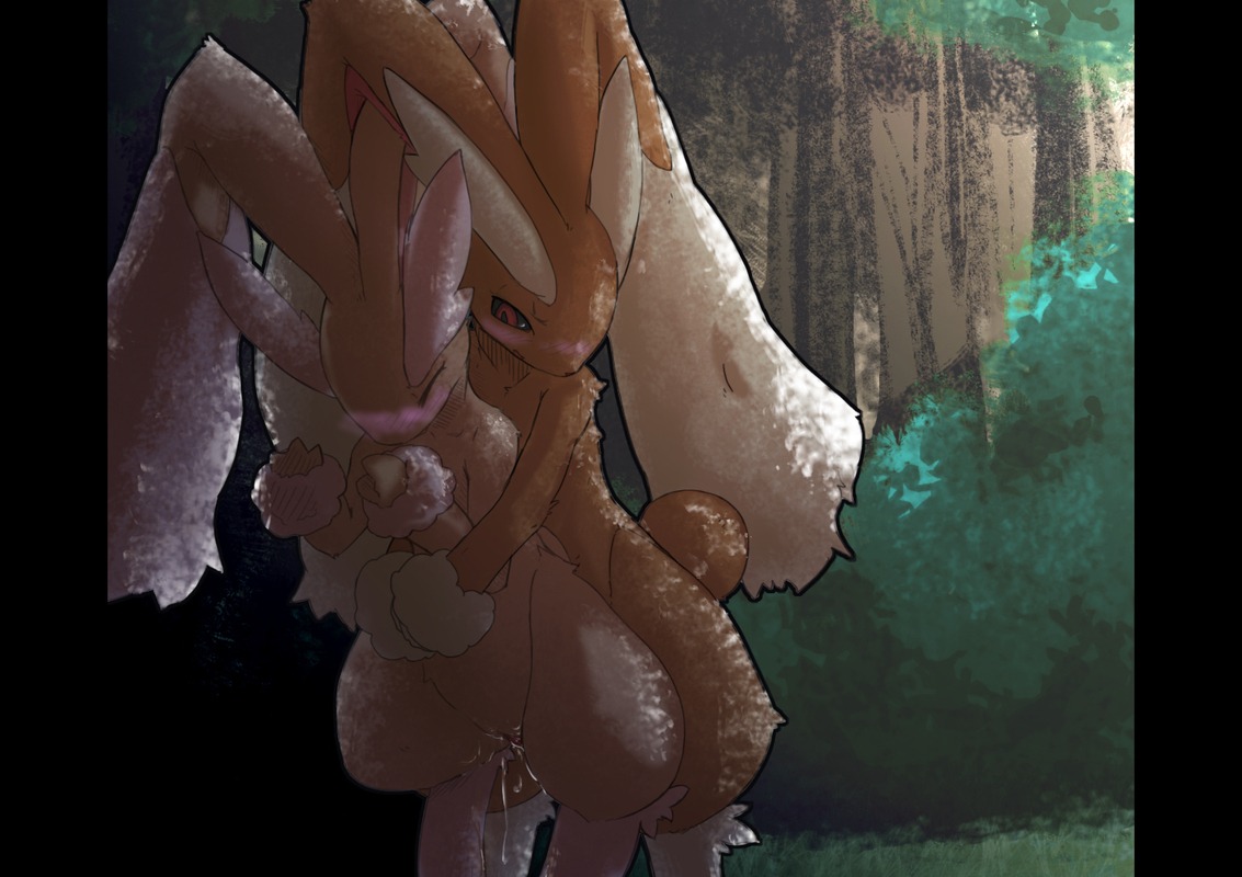 1boy 1girls anthro anthro_on_anthro blush bottomless brown_fur closed_eyes color female female_pokemon femboy femboy_on_female femboydom femsub fur furry furry_ears furry_only furry_tail lagomorph long_ears lopunny male male/female male_lopunny male_pokemon male_pokemon/female_pokemon maledom nintendo nude open_eyes outdoors pokemon pokemon_(species) pussy rabbit red_eyes rule34 sex straight tail topless vaginal_penetration vulva