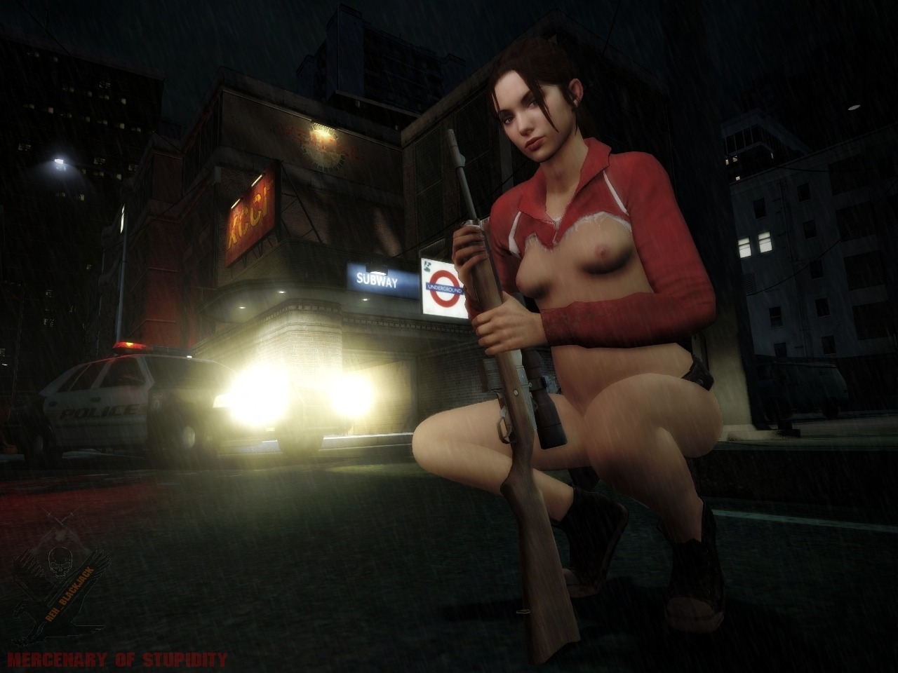1girls 3d breasts female female_only garry's_mod gun human human_female human_only left_4_dead left_4_dead_(series) nipples reh_blackjack rule34 solo solo_female tagme zoey_(left_4_dead)